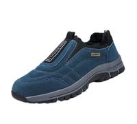 COITROZR Chaussure sans Lacets Homme Doublé，Chaussures De Marche Homme | D'Hiver En Cuir Pour Hommes Chaussures AntidéRapantes Confort RéSistant Au Froid Chaussures Décontractées