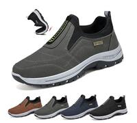 COITROZR Chaussures OrthopéDiques Homme,Chaussures Homme sans Lacets Baskets De RandonnéE en Plein Air LéGèRes Et Respirantes avec Soutien De La VoûTe Plantaire(Gray,44 EU)
