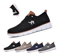 COITROZR Chaussures OrthopéDiques Homme,Chaussures Homme sans Lacets Baskets De RandonnéE en Plein Air LéGèRes Et Respirantes avec Soutien De La VoûTe Plantaire(Black 3,39 EU)