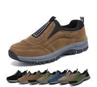 COITROZR Chaussures OrthopéDiques Homme,Chaussures Homme sans Lacets Baskets De RandonnéE en Plein Air LéGèRes Et Respirantes avec Soutien De La VoûTe Plantaire(Brown,39 EU)