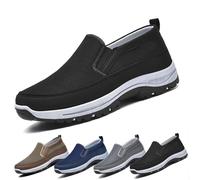 COITROZR Chaussures OrthopéDiques Homme,Chaussures Homme sans Lacets Baskets De RandonnéE en Plein Air LéGèRes Et Respirantes avec Soutien De La VoûTe Plantaire(Black 2,40 EU)