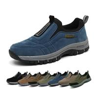 COITROZR Chaussures OrthopéDiques Homme,Chaussures Homme sans Lacets Baskets De RandonnéE en Plein Air LéGèRes Et Respirantes avec Soutien De La VoûTe Plantaire(Navy Blue,43 EU)