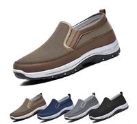 COITROZR Chaussures OrthopéDiques Homme,Chaussures Homme sans Lacets Baskets De RandonnéE en Plein Air LéGèRes Et Respirantes avec Soutien De La VoûTe Plantaire(Brown 2,44 EU)