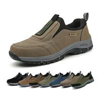 COITROZR Chaussures OrthopéDiques Homme,Chaussures Homme sans Lacets Baskets De RandonnéE en Plein Air LéGèRes Et Respirantes avec Soutien De La VoûTe Plantaire(Khaki,39 EU)