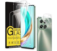 Coiwxmoi [2+2 Pièces Verre Trempé pour Honor X6B avec Protection Caméra Arrière, Ultra Résistant Film Protection Écran, HD Sans Bulles, Dureté 9H Glass, Vitre Protecteur pour Honor X6B, Clear
