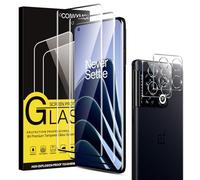 Coiwxmoi 2 Pièces Verre Trempé pour Oneplus 10 Pro 5G 6,7" + 2 Pièces Caméra Protecteur, Ultra Résistant Film Protection écran, Dureté 9H Glass, Sans Bulles D'air, HD Transparent Vitre Protection
