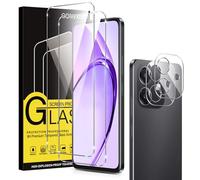 Coiwxmoi 2 Pièces Verre Trempé pour OPPO A40 / OPPO A40M + 2 Pièces Caméra Protecteur, Ultra Résistant Film Protection écran, Dureté 9H Glass, Sans Bulles D'air, HD Transparent Vitre Protection