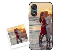 Coiwxmoi Coque Personnalisée pour ZTE Blade A34 6,6", Personnalisable Étui avec Photo Votre Propre Image, Personnaliser Custom Housse de Protection TPU Silicone Bumper Cover pour ZTE Blade A34, Noir