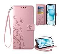 Coiwxmoi Coque pour iPhone 15 + 1 Verre Trempé, Retro Design Housse Premium en Cuir PU Pochette de Portefeuille pour Porte Cartes Fonction Stand Flip Etui pour iPhone 15, Gold