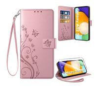Coiwxmoi Coque pour Samsung Galaxy A52 5G /A52s 5G/A52 4G + 1 Verre Trempé, Retro Design Housse Premium en Cuir PU Pochette de Portefeuille pour Porte Cartes Fonction Stand Flip Etui, Gold