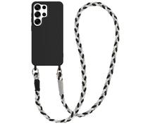 Coiwxmoi Coque pour Samsung Galaxy S25 Ultra avec Cordon, Dünne Weiche Acryl Matt Stoßfest & Kratzfest Handyhülle Case avec Lanyard Réglable