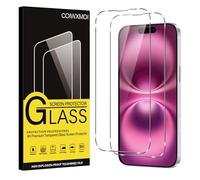 Coiwxmoi Lot de 2 Verre Trempé pour iPhone 16 Plus, Film Protection Écran, 9H Dureté Anti-Rayures Sans Bulles Facile à Installer 0,33mm HD Ultra Transparent Protecteur Vitre