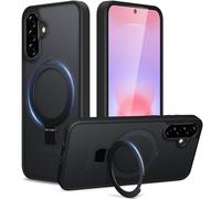 Coiwxmoi Mag-Stand Coque Magnétique pour Samsung Galaxy A37 avec Support Invisible,Compatible avec MagSafe,Etui Anti-Rayures PC Dur Housse Arrière Mat Translucide Protection Case pour Samsung A37,Noir