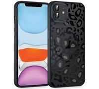 Coiwxmoi Magnétique Coque pour iPhone 12 Mini 5,4",Aesthetic Motif Léopard Étui Compatible avec MagSafe, Translucide Mat Filles Case Mince Silicone TPU+PC Rigide Antichoc Protection Housse, Noir 01