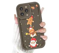 Coiwxmoi Navidad Funda Para iPhone 14 Pro Max, Aesthetic Navideña Carcasa Lindo Reno Dibujos Christmas Case, Suave TPU Silicona Antigolpes Protectora Cover Para iPhone 14 Pro Max 6,7", Papá Noel