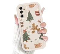 Coiwxmoi Navidad Funda Para Samsung Galaxy A26 5G, Aesthetic Navideña Carcasa Lindo Arbol Dibujos Christmas Case, Suave TPU Silicona Antigolpes Cover Para Samsung A26 6,64", Hombre de pan Jengibre