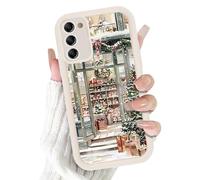 Coiwxmoi Navidad Funda Para Samsung Galaxy S20 FE 5G, Aesthetic Navideña Carcasa Lindo Muñeco de Nieve Dibujos Christmas Case, Suave TPU Silicona Antigolpes Cover Para Samsung S20 FE 6,5", Beige 2