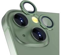Coiwxmoi Protecteur d'Objectif de Caméra pour iPhone 13/13 Mini Protection Camera,Verre Trempé 9H,HD Transparente Anti-Rayures,3D en Aluminium Protege Appareil Photo Individuel Arriere Protector,Vert