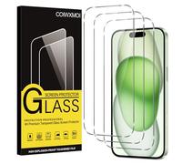 Coiwxmoi Verre Trempé [3 Pièces] Pour iPhone 15 Plus, Dureté 9H Film Protection écran, Ultra Résistant Vitre Protecteur, Clarté HD, sans Bulles, Anti-Rayures