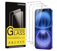 Coiwxmoi Verre Trempé [3 Pièces] Pour iPhone 16, Dureté 9H Film Protection écran, Ultra Résistant Vitre Protecteur, Clarté HD, sans Bulles, Anti-Rayures