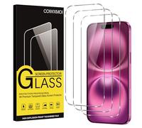 Coiwxmoi Verre Trempé [3 Pièces] Pour iPhone 16 Plus, Dureté 9H Film Protection écran, Ultra Résistant Vitre Protecteur, Clarté HD, sans Bulles, Anti-Rayures