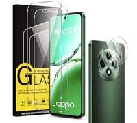 Coiwxmoi Verre Trempé pour OPPO Reno 12 FS 5G/4G/OPPO Reno 12F 5G/4G 2 Pièces,Film de Vitre Protection écran avec Caméra Arrière Protecteur Dureté 9H Anti Rayures Sans Bulless Ultra Transparent HD