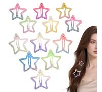 Coix De Cheveux Mignons - 12 Pièces Épingles À Cheveux D'étoiles Gradient, Épingles De Poignée Colorées Accessoires De Poils Fixés Pour Les Femmes Pour Les Pour Filles Festival De Mariage Fest