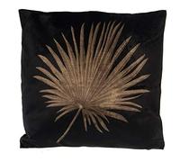 COJÍN TERCIOPELO/POLIÉSTER HOJA PALMERA, UNA CARA_45X45CM