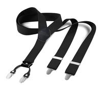 Cokaca Bretelles pour homme extra solides avec 4 clips en métal très solides, bretelles larges et longues en forme de X/Y, élastiques et réglables en longueur, très bien adaptées aux personnes grandes