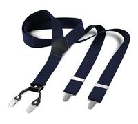 Cokaca Bretelles pour homme extra solides avec 4 clips en métal très solides, bretelles larges et longues en forme de X, élastiques et réglables en longueur, très bien adaptées aux personnes grandes