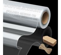 COKACA Rouleau Papier Cadeau Transparent, 43*3000 cm/86*3000 cm, Cristallin & Résistant à la Déchirure, Idéal pour les Paniers Cadeaux, Fleurs, Aliments & Emballages DIY (transparent, 86*3000-1er)