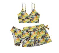 Cokbyavla Ensemble bikini tankini à séchage rapide pour filles de 13 à 14 ans, maillot de bain deux pièces pour enfants, maillot de bain d'été pour tout-petits, G, 28 Multicolore, 12- 13 Ans