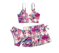 Cokbyavla Ensemble bikini tankini à séchage rapide pour filles de 13 à 14 ans, maillot de bain deux pièces pour enfants, maillot de bain d'été pour tout-petits, G, 27 Multicolore, 11-12 ans