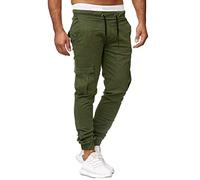Cokbyavla Pantalon de chef pour homme avec taille élastique, pantalon de jogging à ourlet ouvert, vêtement de travail professionnel, pantalon cargo à enfiler, pantalon de travail élastique pour homme