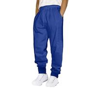 Cokbyavla Pantalon de travail, pantalon cargo à taille élastique pour homme, pantalon de travail pour homme, coupe ajustée, pantalon cargo ample pour homme, bleu, 3XL