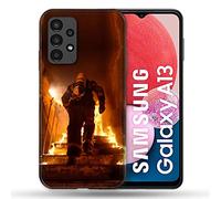 Cokitec Coque pour Samsung Galaxy A13 / A04S Pompier Escalier