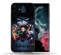 Cokitec Coque pour Samsung Galaxy S22 Ultra Manga Demon Slayer Noir