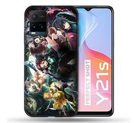 Cokitec Coque pour Vivo Y21 / Y21S / Y33S Manga Demon Slayer Groupe, Multicolore