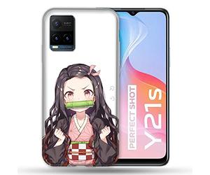 Cokitec Coque pour Vivo Y21/Y21S/Y33S Manga Demon Slayer Nezuko Multicolore