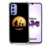 Cokitec Coque Renforcée en Verre Trempé pour Samsung Galaxy A34 5G Manga Dragon Ball Vintage