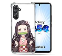 Cokitec Coque Renforcée en Verre Trempé pour Samsung Galaxy A54 5G Manga Demon Slayer Nezuko