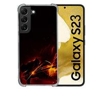 Cokitec Coque Renforcée en Verre Trempé pour Samsung Galaxy S23 Manga Demon Slayer Electric