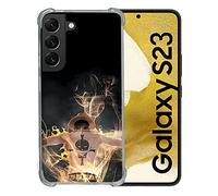 Cokitec Coque Renforcée en Verre Trempé pour Samsung Galaxy S23 Manga One Piece Ace Noir