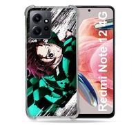 Cokitec Coque Renforcée en Verre Trempé pour Xiaomi Redmi Note 12 4G Manga Demon Slayer Tanjiro