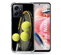 Cokitec Coque Renforcée en Verre Trempé pour Xiaomi Redmi Note 12 4G Sport Tennis Balls