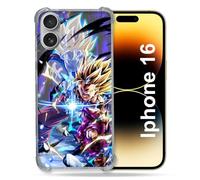 Cokitec Coque Renforcée pour Apple Iphone 16 Manga Dragon Ball Sangohan Duo