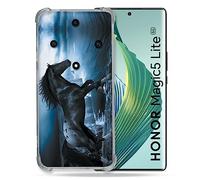 Cokitec Coque Renforcée pour Honor Magic 5 Lite Animal Cheval Noir