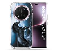 Cokitec Coque Renforcée pour Honor Magic 7 Lite 5G Animal Cheval Noir