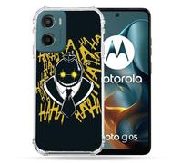 Cokitec Coque Renforcée pour Motorola G05 / E15 Manga Assassination Classroom Kuro Noir