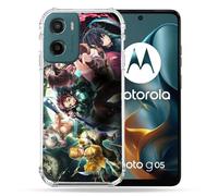 Cokitec Coque Renforcée pour Motorola G05 / E15 Manga Demon Slayer Groupe
